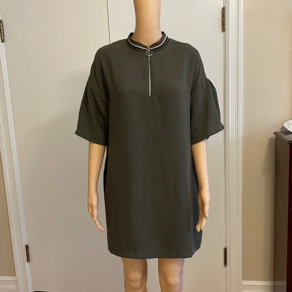 Zara long short sleeve tunic top